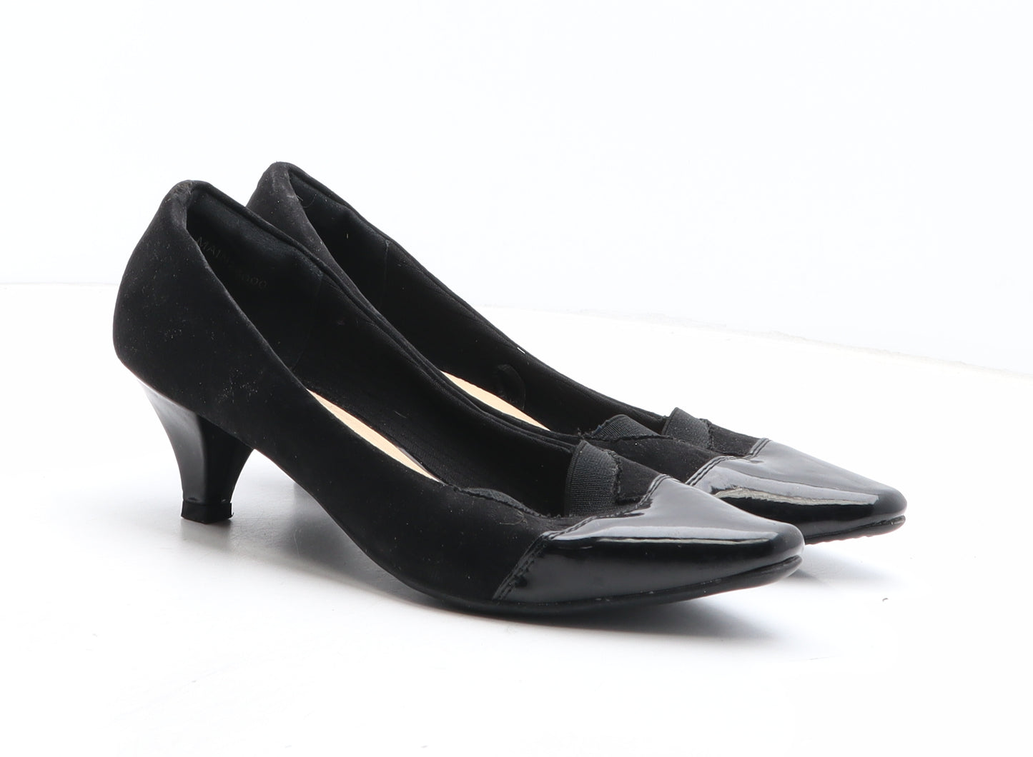 Pavers Womens Black Synthetic Court Heel UK