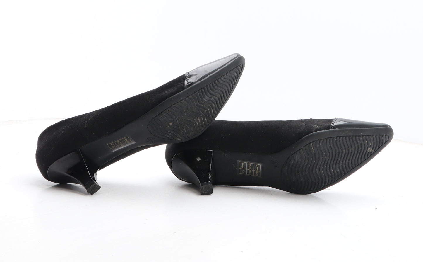 Pavers Womens Black Synthetic Court Heel UK