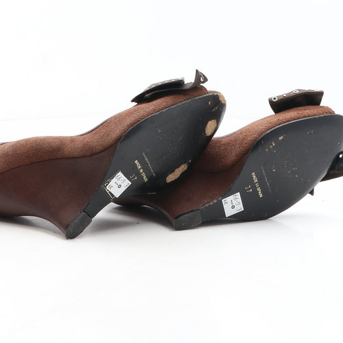 Russell & Bromley Womens Brown Leather Court Heel UK