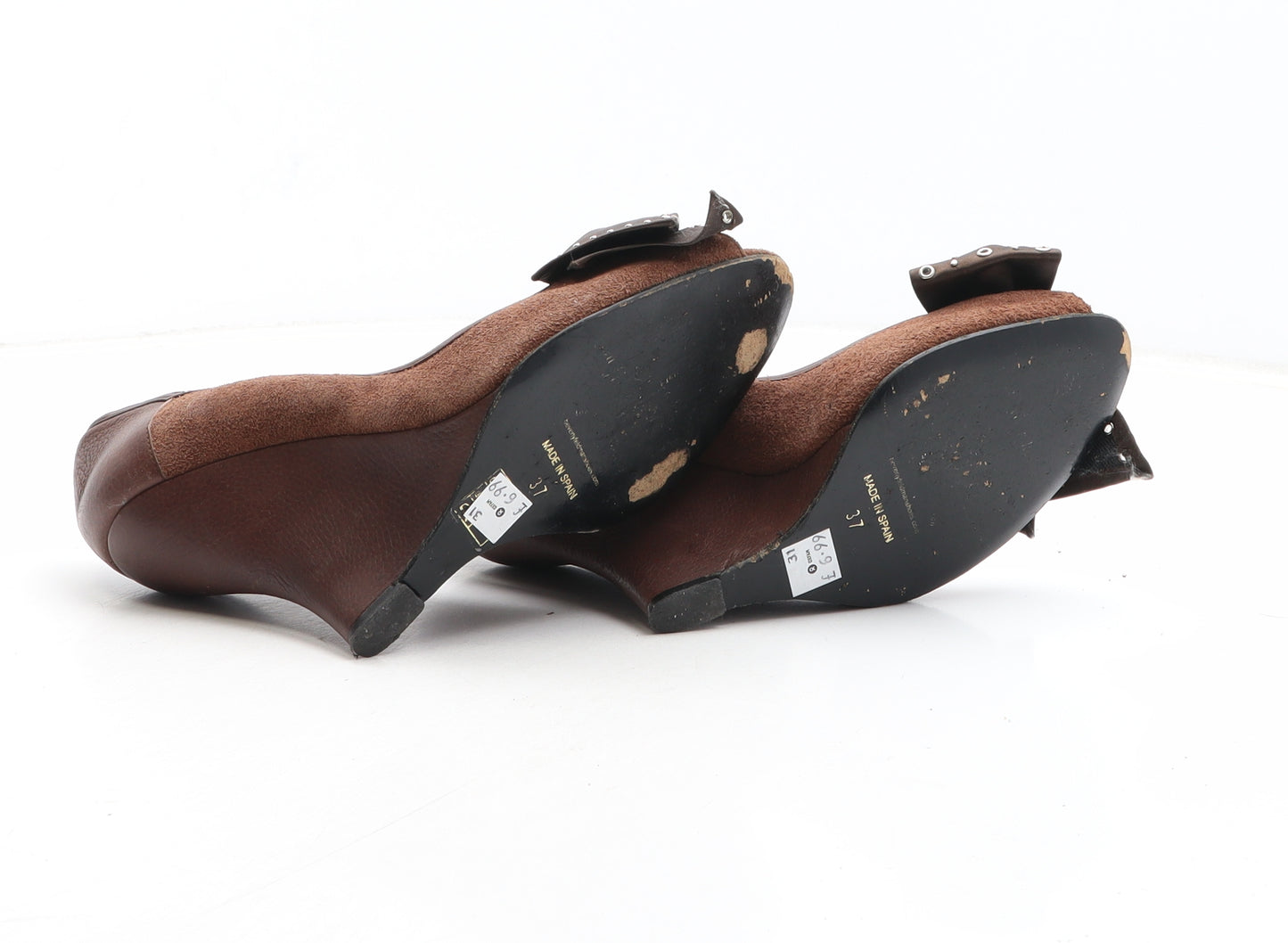 Russell & Bromley Womens Brown Leather Court Heel UK