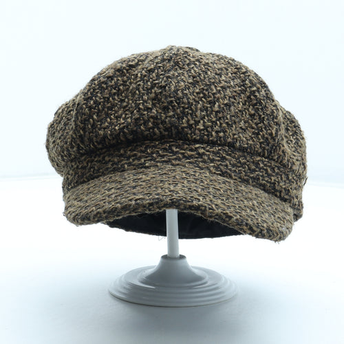 Preworn Womens Brown Polyester Newsboy Cap One Size