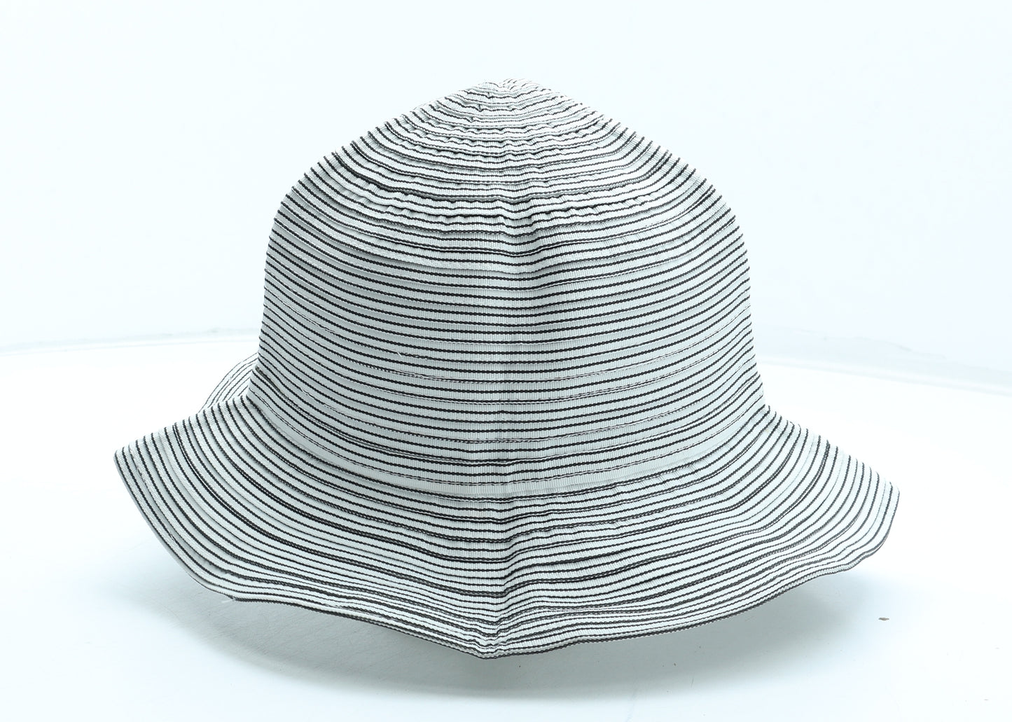 One Up Golf Womens White Striped Polyester Fedora One Size