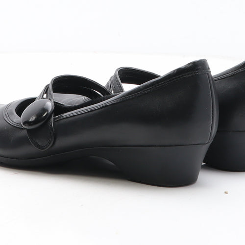 K by Clarks Womens Black Synthetic Mary Jane Casual UK