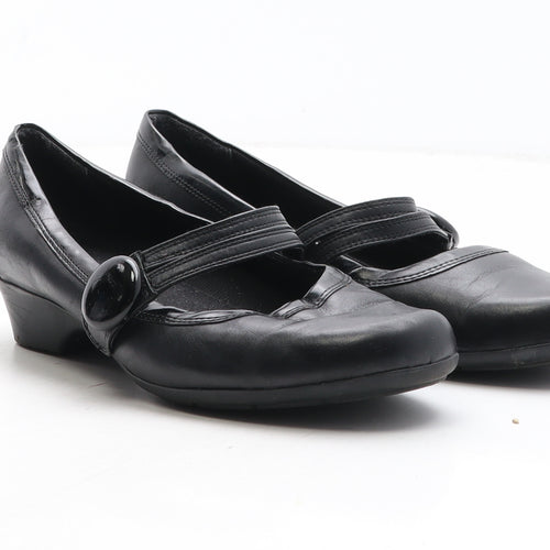 K by Clarks Womens Black Synthetic Mary Jane Casual UK