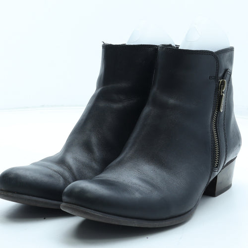 Clarks Womens Black Leather Biker Boot UK