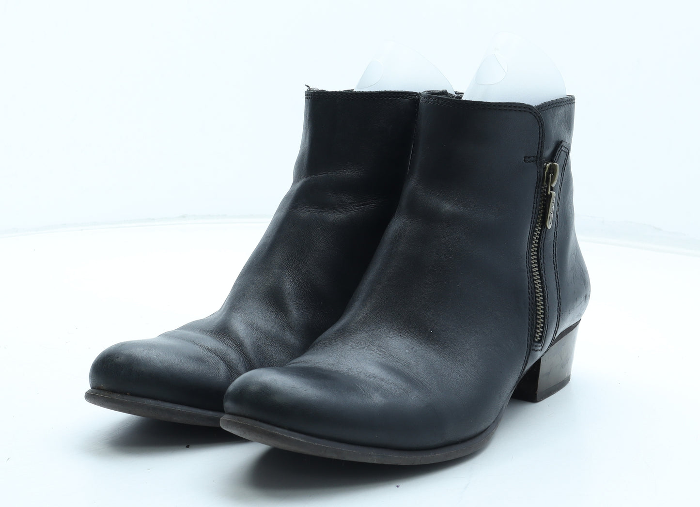 Clarks Womens Black Leather Biker Boot UK