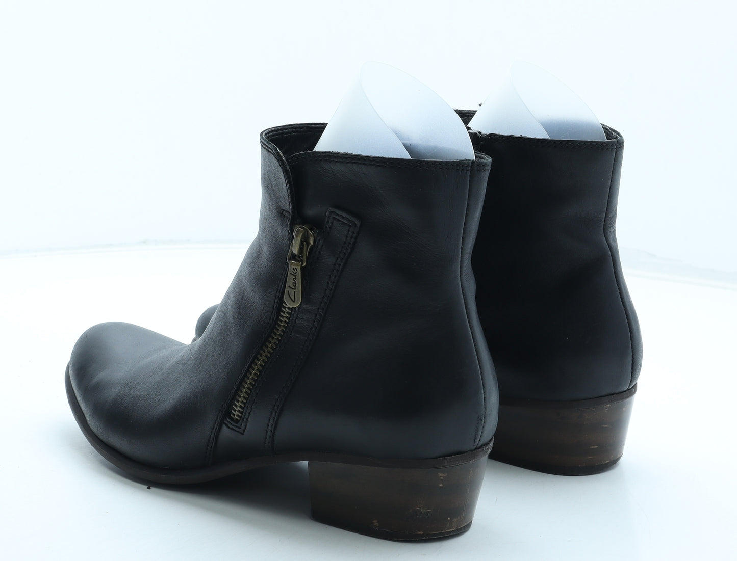 Clarks Womens Black Leather Biker Boot UK