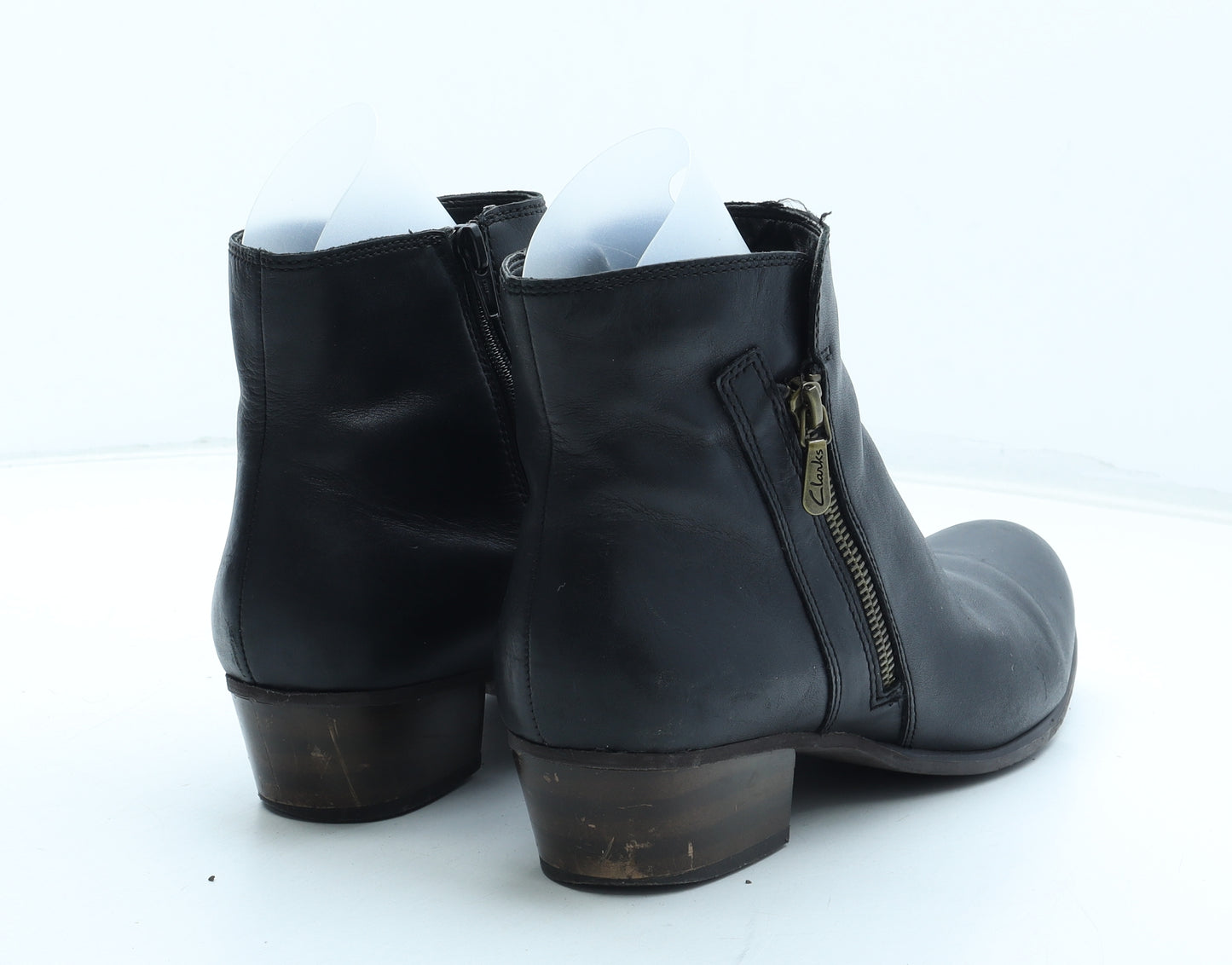 Clarks Womens Black Leather Biker Boot UK