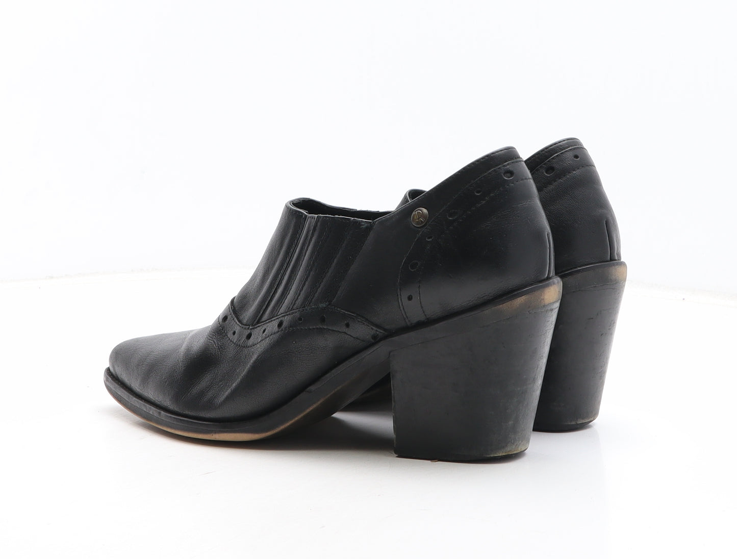 Preworn Womens Black Synthetic Bootie Boot UK