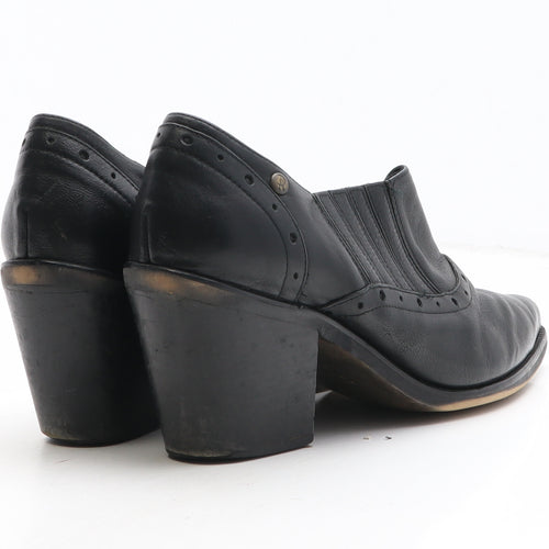 Preworn Womens Black Synthetic Bootie Boot UK