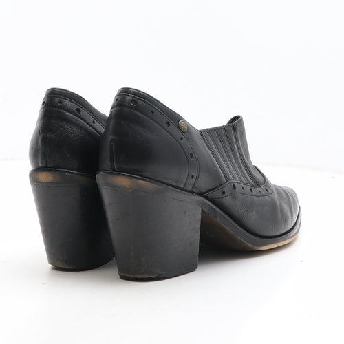 Preworn Womens Black Synthetic Bootie Boot UK