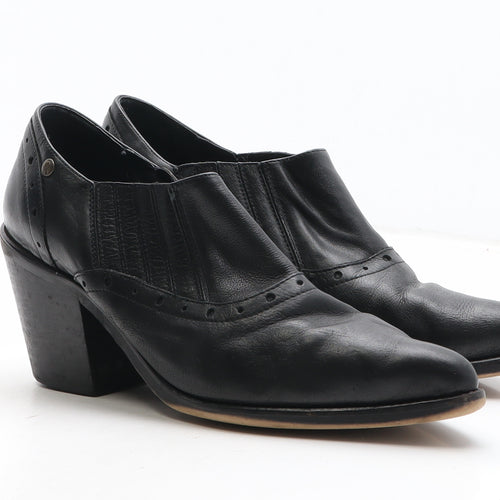 Preworn Womens Black Synthetic Bootie Boot UK
