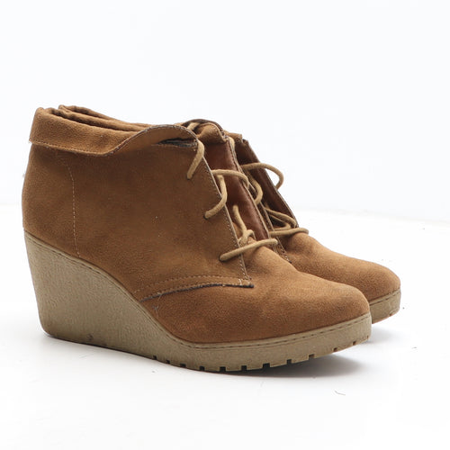 New Look Womens Brown Synthetic Bootie Boot UK