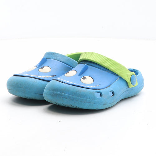 Preworn Boys Blue Synthetic Slider Casual UK 9