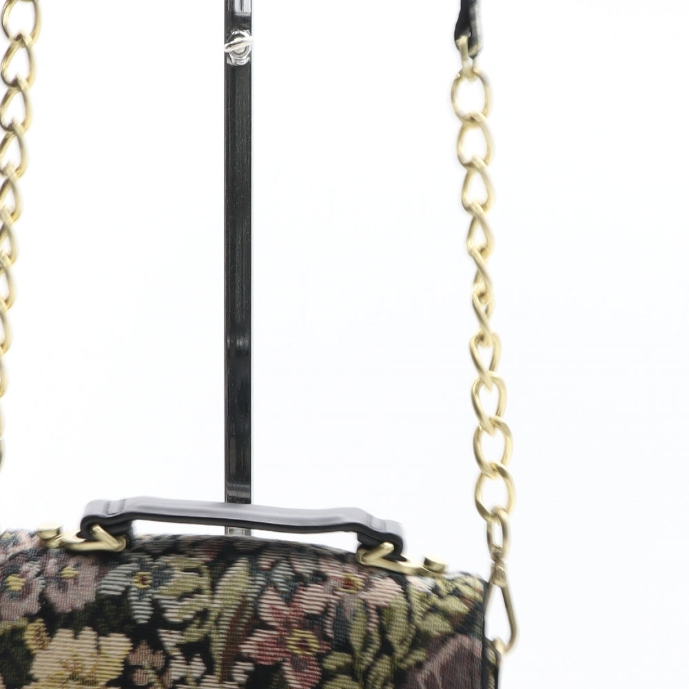 Preworn Womens Multicoloured Floral Polyester Shoulder Bag Size Medium