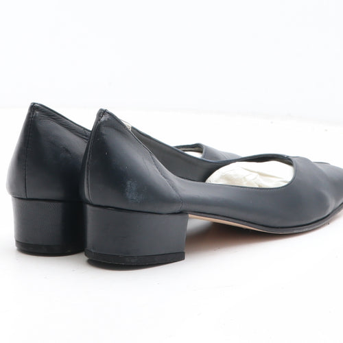 HB Womens Blue Leather Court Heel UK