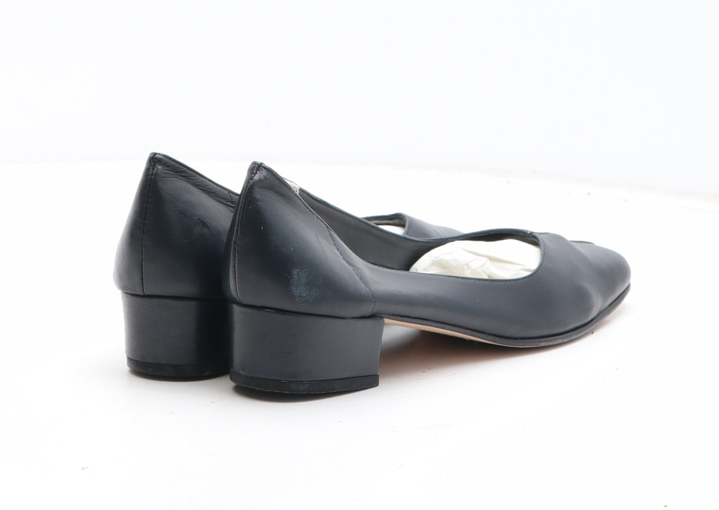 HB Womens Blue Leather Court Heel UK