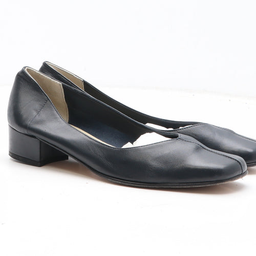 HB Womens Blue Leather Court Heel UK