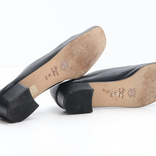 HB Womens Blue Leather Court Heel UK