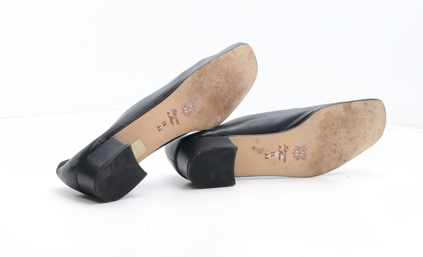 HB Womens Blue Leather Court Heel UK
