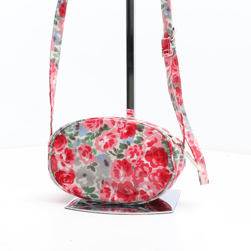 Cath Kids Girls Red Floral Polyester Shoulder Bag Size Mini Zip