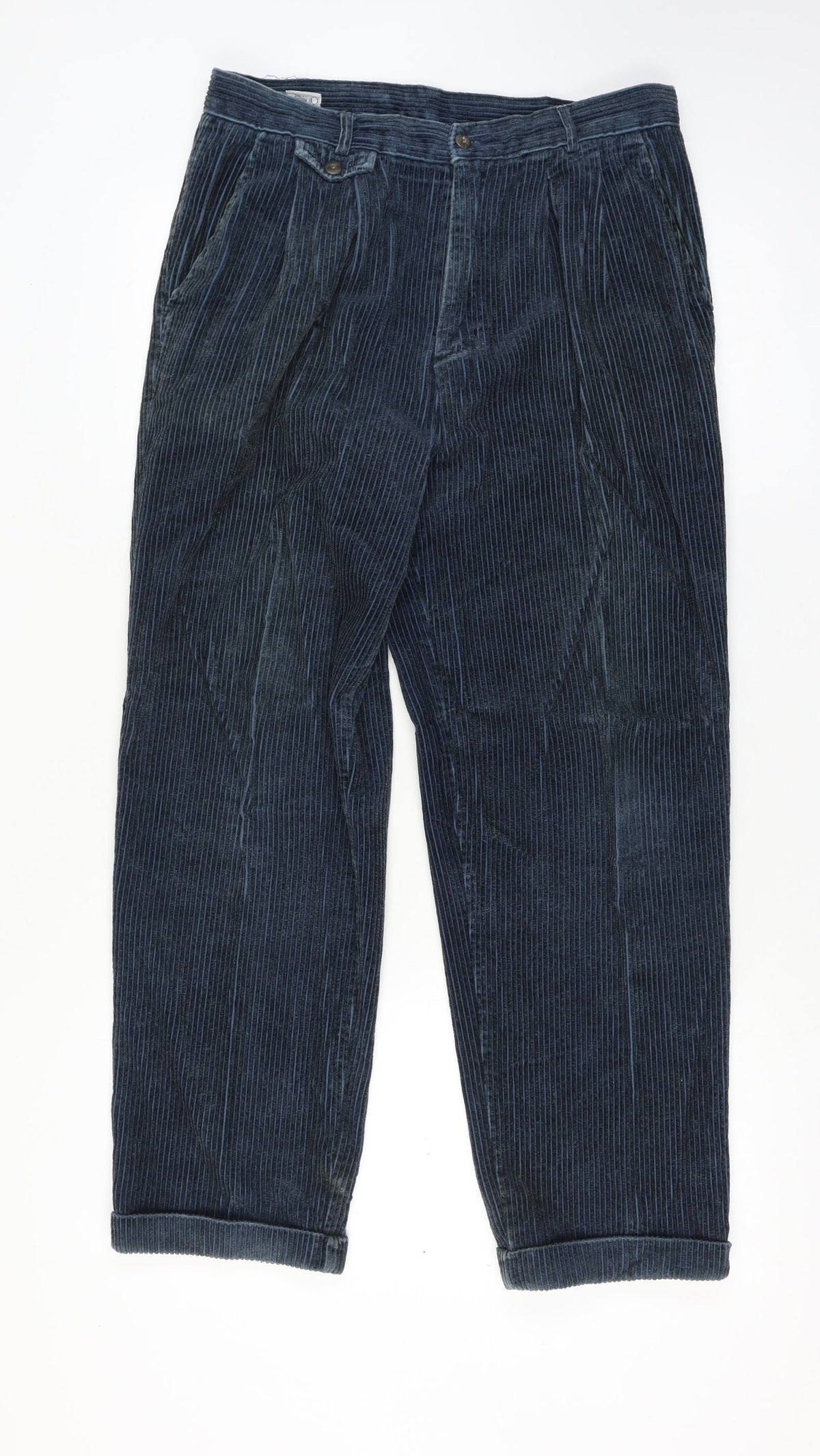 Ripley Men's Blue Corduroy Trousers Size 34L