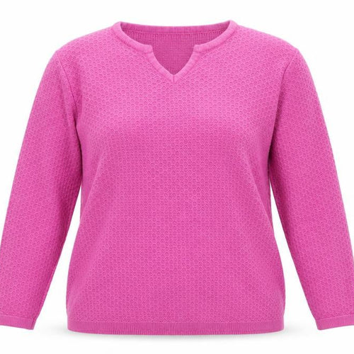 EWM Womens Pink  Knit Pullover Jumper Size L