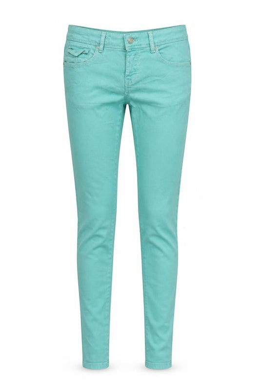 Front view of Zara women’s blue denim skinny jeans, size UK 8, 29-inch leg