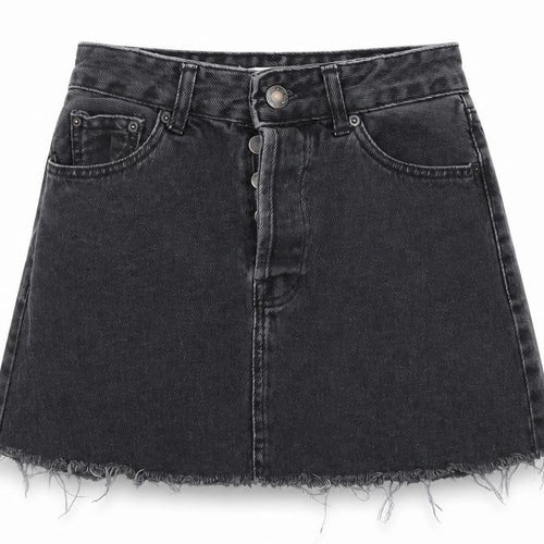 Bershka Womens Grey  Denim Mini Skirt Size 8