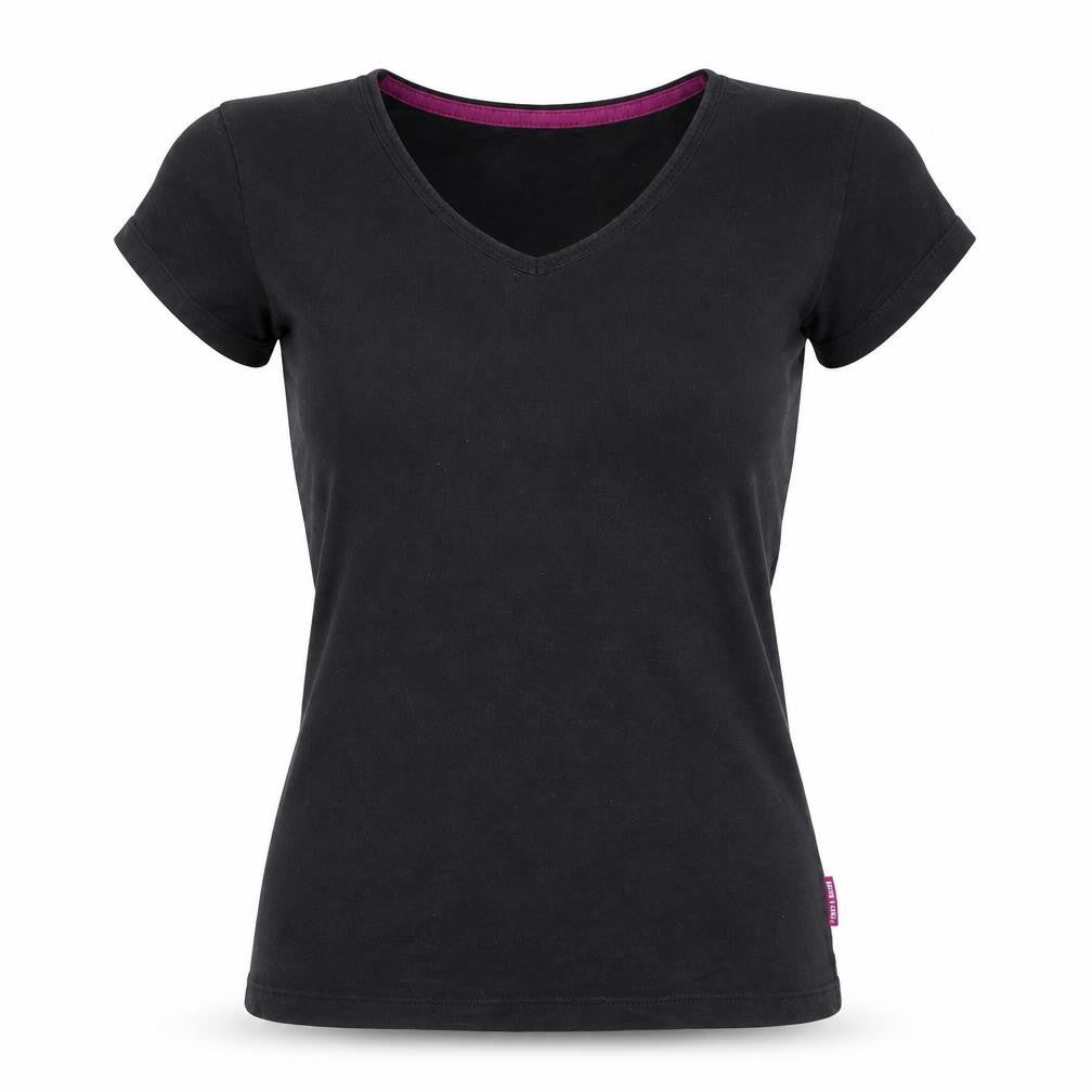 Miss Fiori Womens Black   Basic T-Shirt Size 12