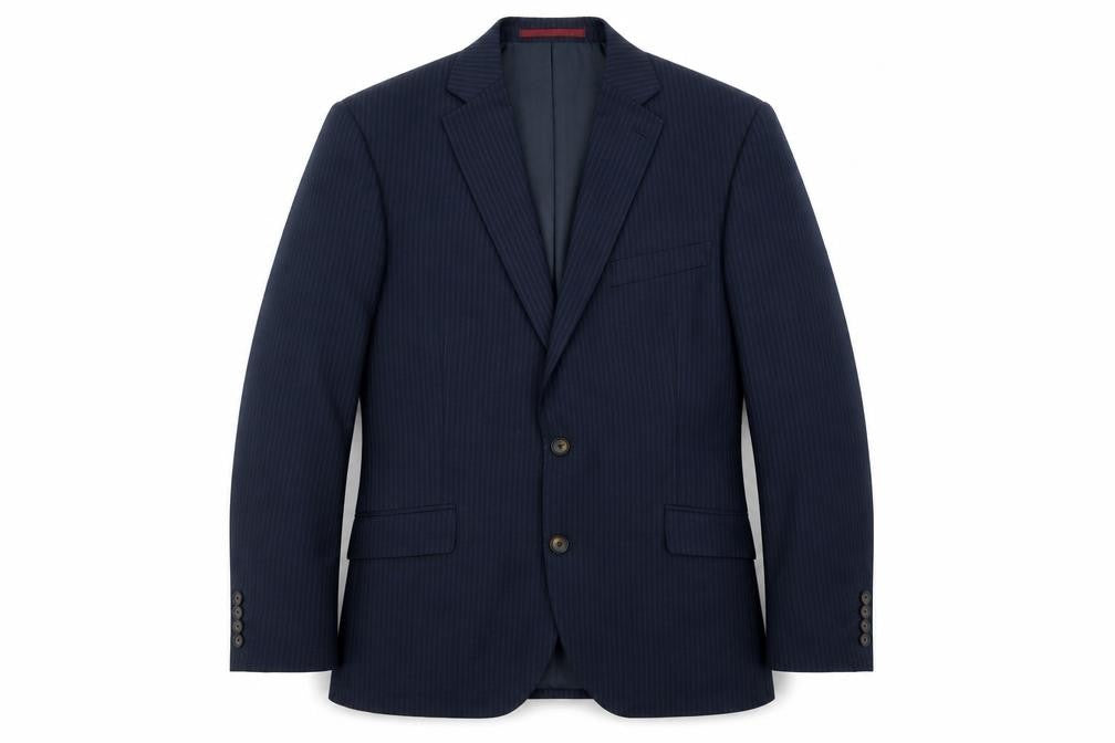 Marks and Spencer Mens Blue Striped  Jacket Suit Jacket Size 42