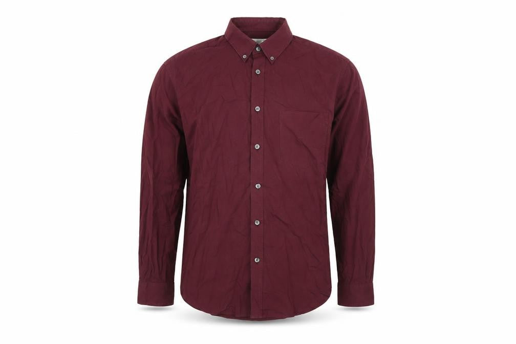 Marks and Spencer Mens Purple Striped   Button-Up Size L