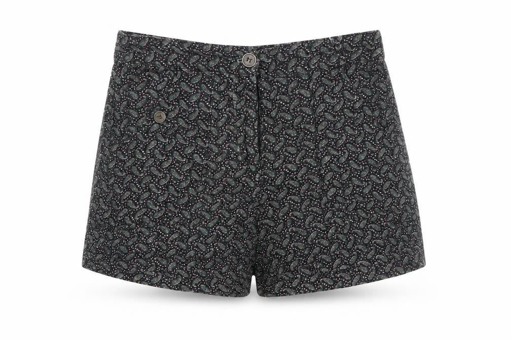 Lucca Couture Womens Black Paisley  Hot Pants Shorts Size S