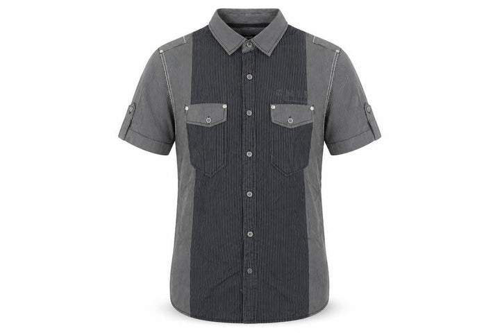 George Mens Grey Striped Button-Up Size S