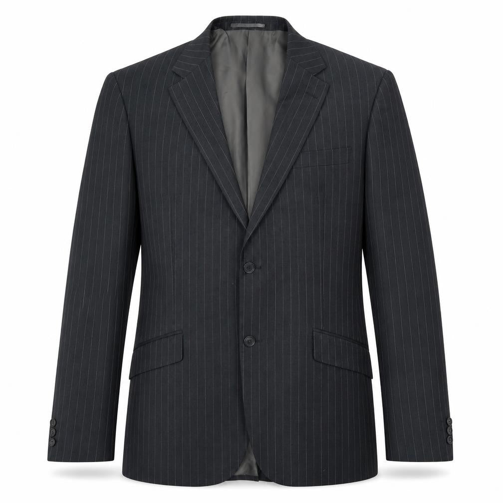 Joseph Baur Mens Grey Striped  Jacket Suit Jacket Size 40