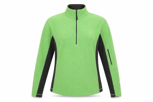 Front view of X:Life women’s green fleece jacket, size S