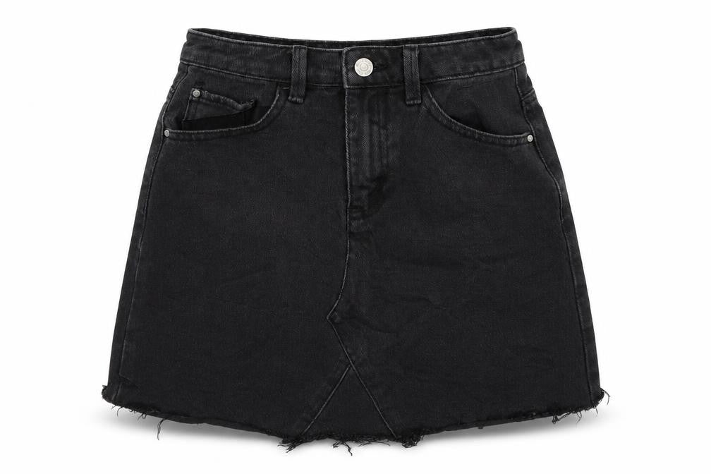 Denim Co Womens Black  Denim A-Line Skirt Size 6