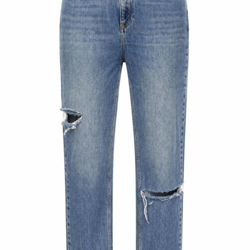 Topshop Womens Blue  Denim Straight Jeans Size 10 L32 in