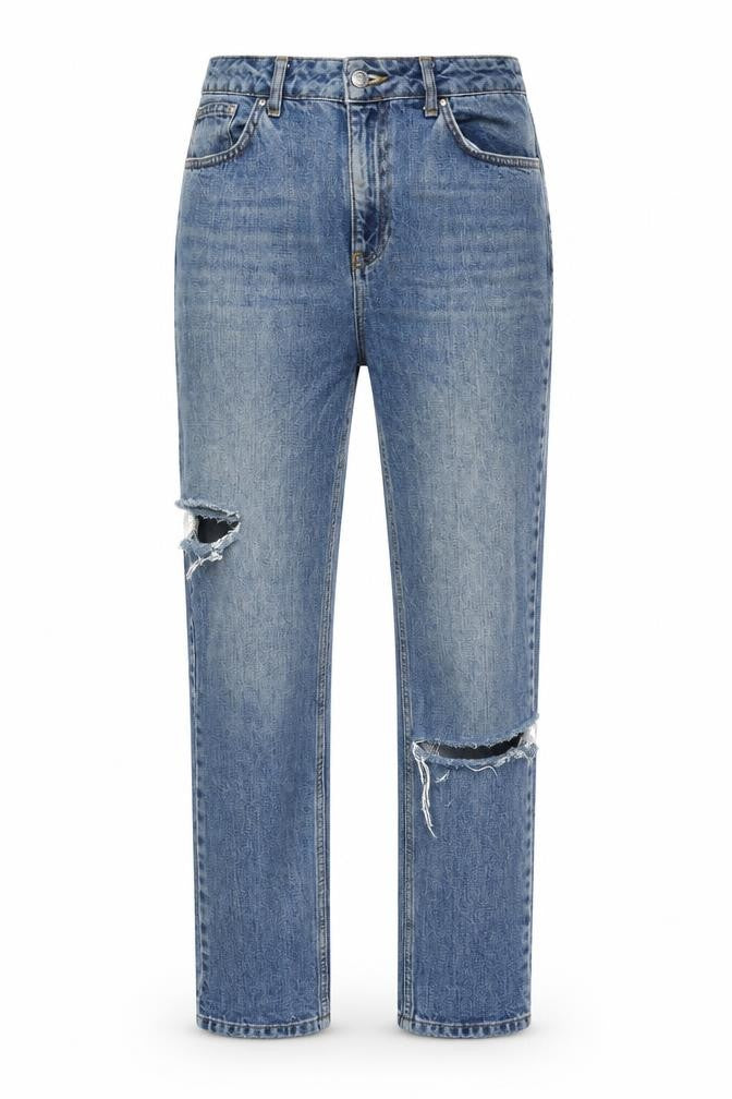 Topshop Womens Blue  Denim Straight Jeans Size 10 L32 in