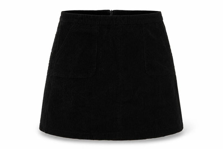 New Look Girls Black Corduroy A-Line Skirt Size 13 Years