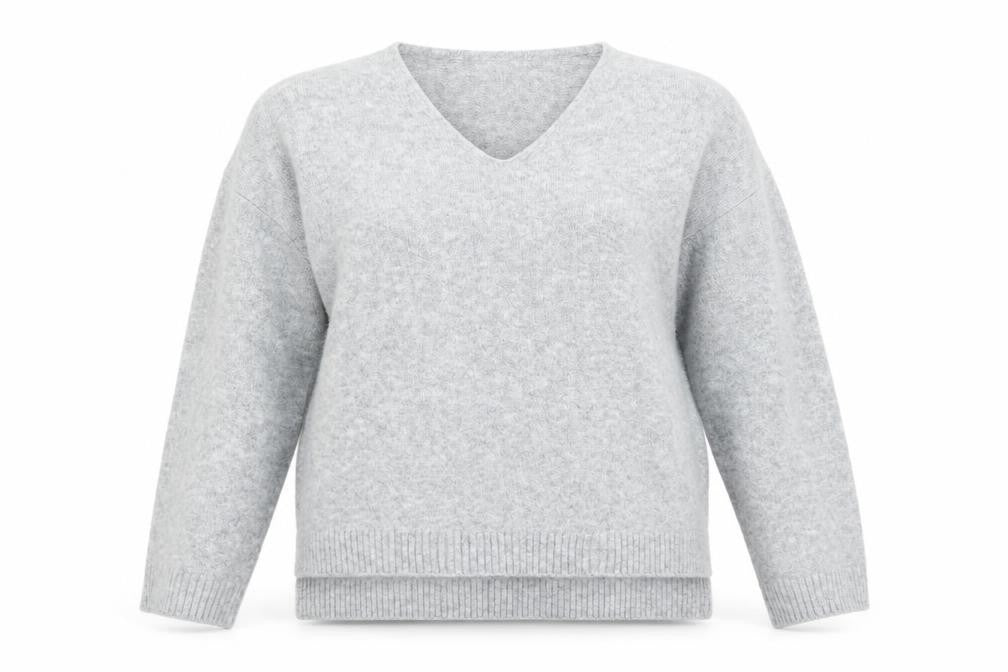 Front view of H&M women’s grey jumper, size M