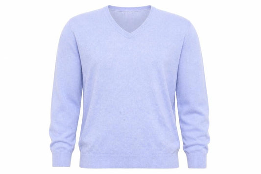 Front view of Marks & Spencer men’s purple jumper, size L