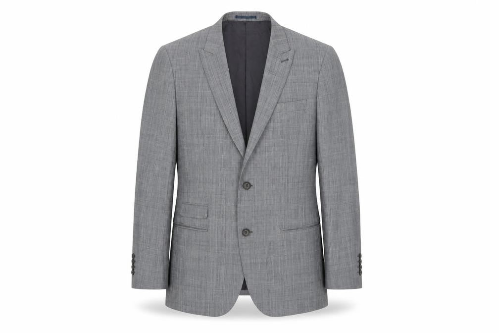 Taylor & Cutter Mens Grey Check Rayon Jacket Suit Jacket Size 40