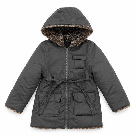 Front view of Neck & Neck boys’ brown basic coat coat, size 2, years