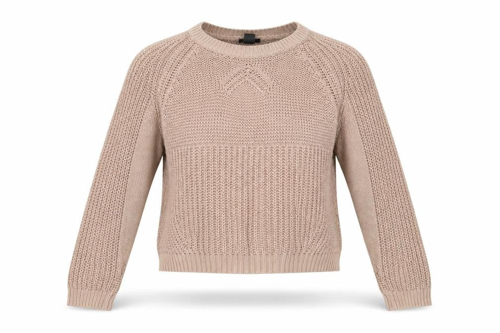 Front view of H&M women’s beige jumper, size M