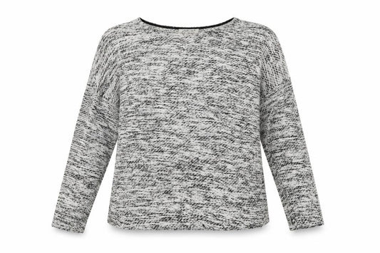 Front view of Marks & Spencer women’s white jumper, size UK 18