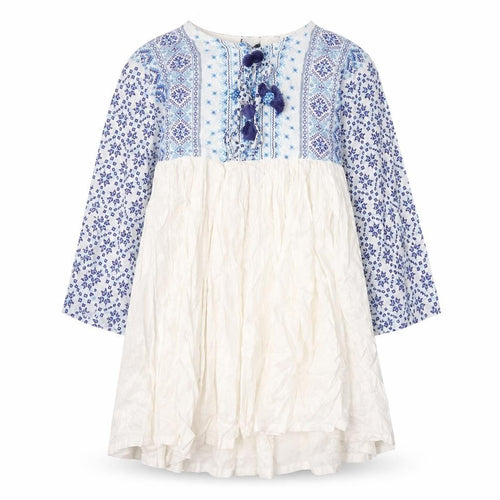 Tarzz Womens Blue Geometric  A-Line  Size XS