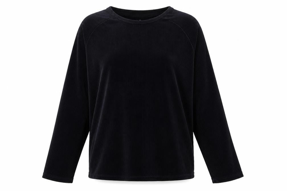 Front view of Primark women’s blue pullover sweatshirt, size UK 12
