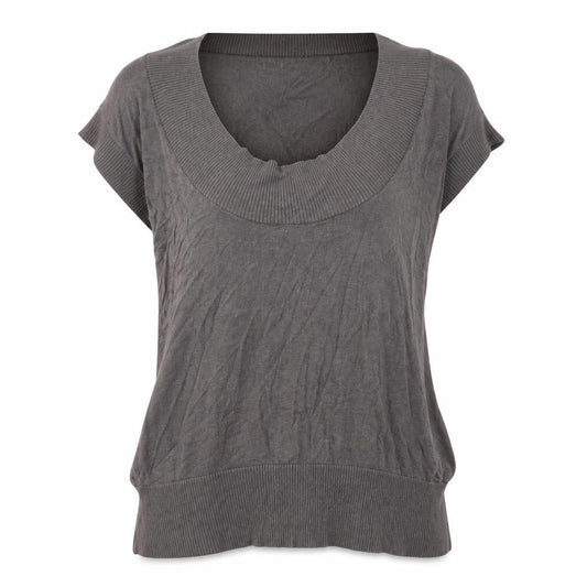 Front view of Atmosphere women’s grey knit jumper, size UK 12
