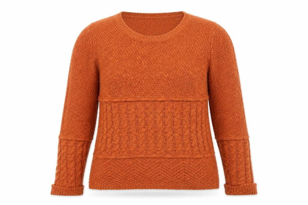 Fashion Box Womens Orange  Knit Pullover Jumper Size 12